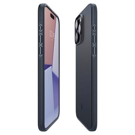 Spigen Thin Fit - tok iPhone 15 Pro készülékhez (Metal Slate)