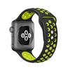 Crong Duo Sport - Řemínek pro Apple Watch 38/40/41/42 mm (černý/limetkový)