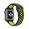 Crong Duo Sport - Pasek do Apple Watch 42/44/45/49 mm (czarny/limonkowy)