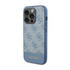 Guess 4G Bottom Stripe Metal Logo Collection - iPhone 15 Pro Case (blue)