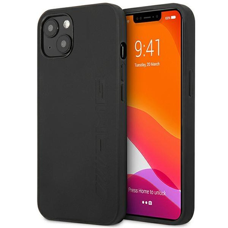 AMG Leather Hot Stamped - pouzdro pro iPhone 14 (černé)