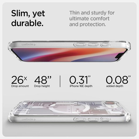 Spigen Ultra Hybrid MagSafe - Case for iPhone 16e (Zero One White)