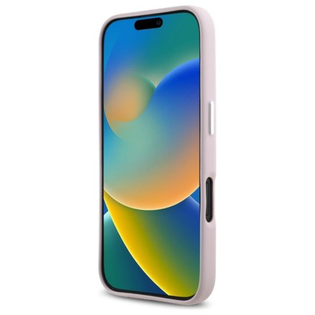 Karl Lagerfeld FW Metal Plate MagSafe - Hülle für iPhone 16 (rosa)