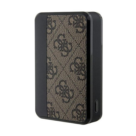 Guess 4G Leather Metal Logo - Power Bank 10000 mAh 18W (brązowy)