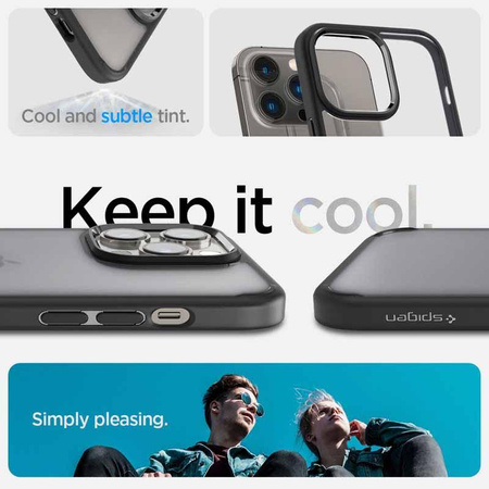 Spigen Ultra Hybrid Matte - Coque pour iPhone 14 Pro (Noir mat)