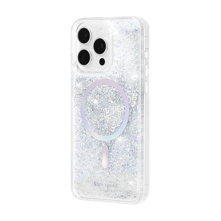 Kate Spade New York Liquid Glitter MagSafe - pouzdro pro iPhone 15 Pro Max (opálově duhové)