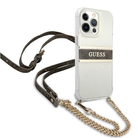 Guess 4G Gold Stripe Crossbody - iPhone 13 Pro Case