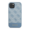 Guess 4G Bottom Stripe Metal Logo Collection - pouzdro pro iPhone 15 (modré)