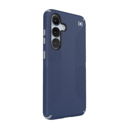 Speck Presidio2 Grip Magnet - Étui MagSafe Samsung Galaxy S25 / 24 (Bleu côtier/Gris poussière/Blanc)