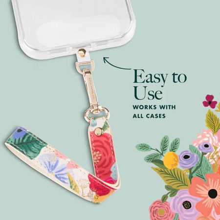 Rifle Paper Phone Wristlet - Universal Phone Lanyard (Garden Party Blush)