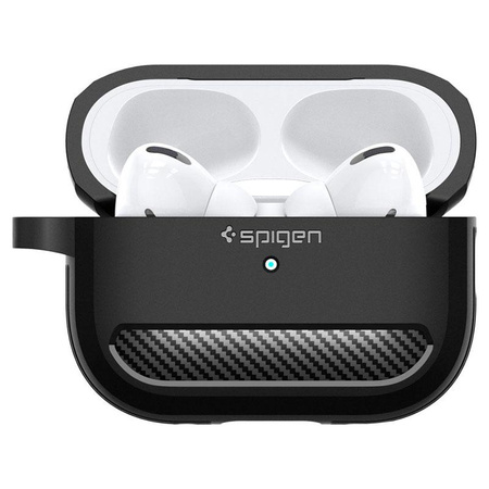 Spigen Rugged Armor - Gehäuse für Apple Airpods Pro 1 / 2 (Schwarz)