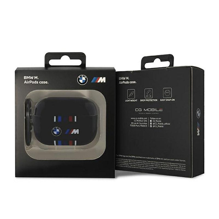 BMW Multiple Coloured Lines - pouzdro AirPods Pro 2 (černé)
