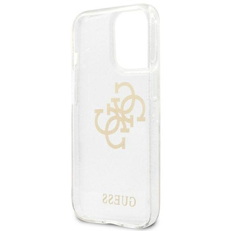 Coque Guess Glitter 4G Big Logo - iPhone 13 Pro Case (Transparent)