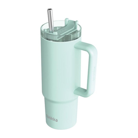 Quokka Stream - Termohrnek s brčkem z nerezové oceli o objemu 950 ml (tyrkysový)