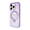 Guess Ring Stand Script Glitter MagSafe - iPhone 15 Pro Case (violet)