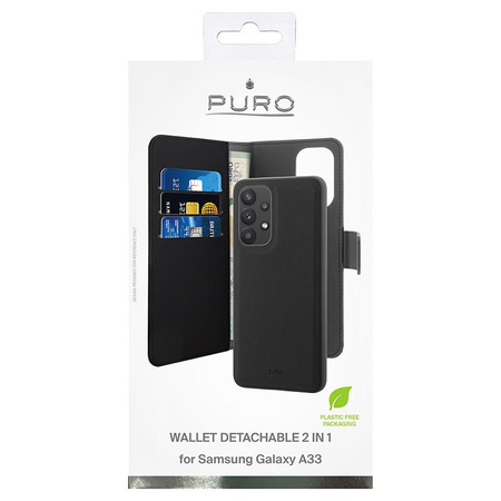 PURO Geldbörse abnehmbar - 2-in-1 Tasche Samsung Galaxy A33 5G (schwarz)