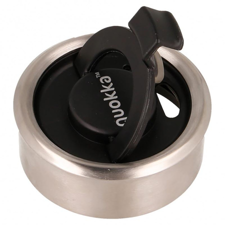 Quokka Boost Kaffeebecher - Edelstahl-Thermosbecher mit Siebeinsatz 400 ml (Carbon Black)