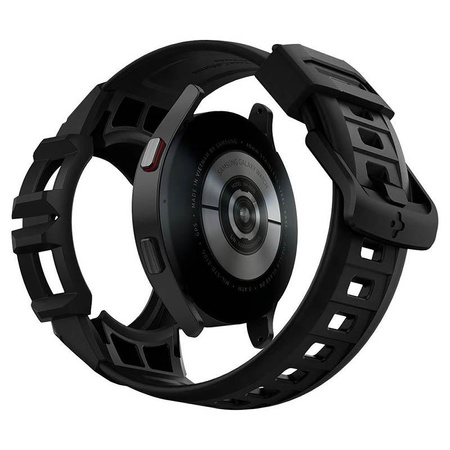 Spigen Rugged Armor Pro - Bracelet + étui pour Samsung Galaxy Watch 4 / 5 40 mm (Graphite)