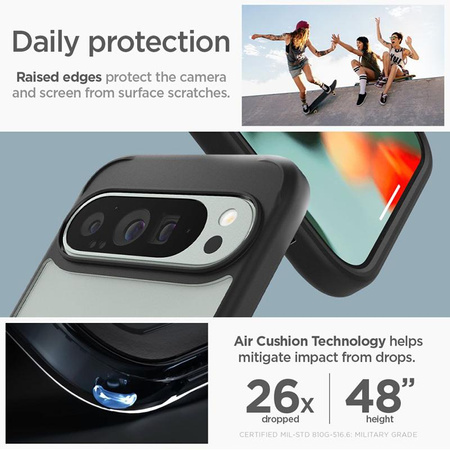 Spigen Ultra Hybrid - Étui pour Google Pixel 9 Pro XL (Noir mat)