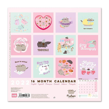 Pusheen - 2022 Wall Calendar from the Foodie Collection 30 x 30 cm