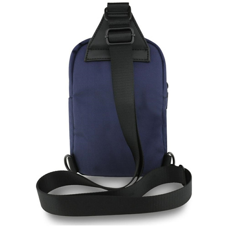 BMW Nylon Pocket & Metal Logo - Crossbody Phone Bag (Navy Blue)