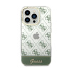 Guess 4G Stripe Script Logo Electroplated Pattern - iPhone 14 Pro Max Case (khaki)