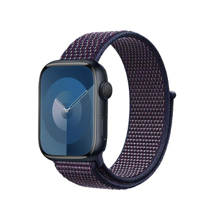 Crong Nylon - Bracelet sport pour Apple Watch 44/45/46/49 mm (Midnight Blue)