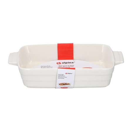 Alpina - Ceramic baking dish 30x18,5x6 cm 1,7 L (white)