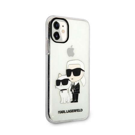 Karl Lagerfeld IML Glitter NFT Karl & Choupette - iPhone 11 Case (Transparent)