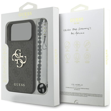 Guess 4G Strap 4G Classic Logo - Pouzdro iPhone 17 Pro Max (černé)