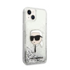 Karl Lagerfeld Liquid Glitter NFT Karl's Head - iPhone 14 Plus Tasche (silber)