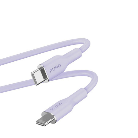 PURO ICON Soft Cable – Kabel USB-C do Lightning MFi 1.5 m (Tech Lavender)