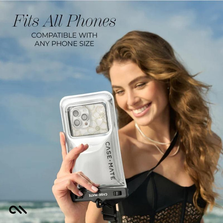 Case-Mate Waterproof Floating Pouch - Waterproof Smartphone Case (Silver Chrome)