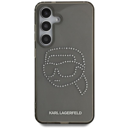 Karl Lagerfeld Rhinestones Karl Head Logo - Pouzdro pro Samsung Galaxy S25 (Černé)