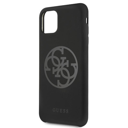 Silikonové pouzdro Guess 4G Tone to Tone - iPhone 11 Pro Max (černé)