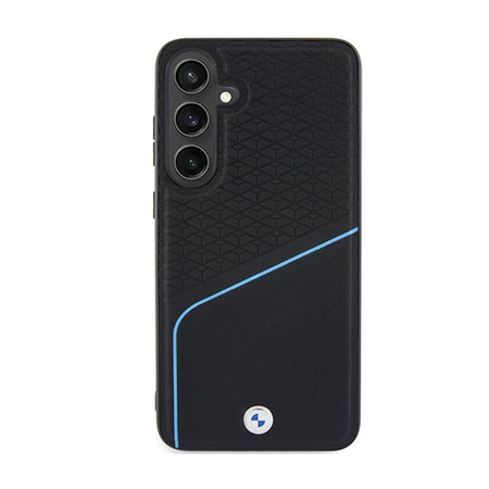 BMW Signature Leather Textured & Line MagSafe - Samsung Galaxy S24 Tasche (schwarz)