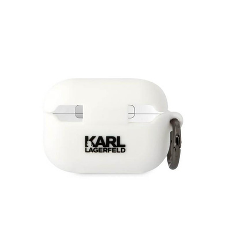 Karl Lagerfeld Silicone NFT Karl Head 3D - Étui AirPods Pro 2 (blanc)
