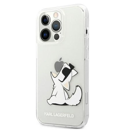 Karl Lagerfeld Choupette Fun - pouzdro pro iPhone 13 Pro (průhledné)