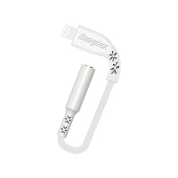Energizer HardCase - Adaptateur audio Lightning vers jack 3,5 mm certifié MFi 11 cm EU (Blanc) garantie à vie