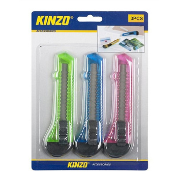 Kinzo - Nože s odlamovací čepelí, sada 3 ks.