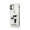 Karl Lagerfeld IML Glitter NFT Karl & Choupette - iPhone 11 Case (Transparent)