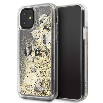 Karl Lagerfeld Glitter Liquid Floatting Charms - iPhone 11 tok (Arany Floatting Charms)