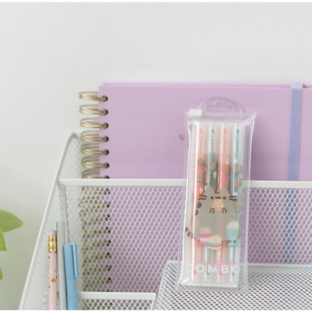 Pusheen - Ínyenc kollekció, kétoldalas filctollak / filctollak, 4 darabos készlet