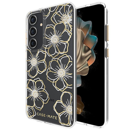 Case-Mate Floral Gems - étui pour Samsung Galaxy S24+ (Or)