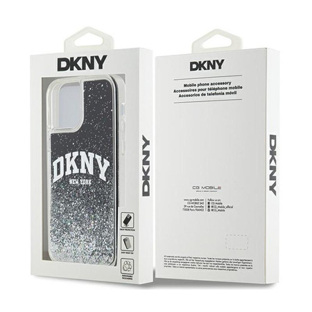 DKNY Liquid Glitter Big Logo - iPhone 12 / iPhone 12 Pro Tasche (schwarz)