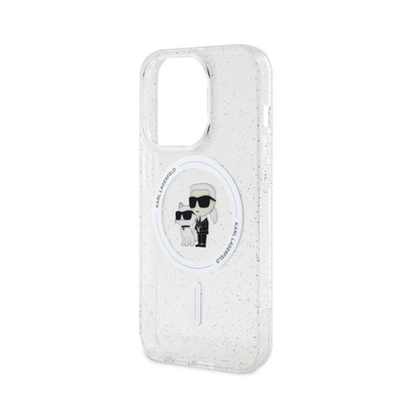 Karl Lagerfeld Karl & Choupette Glitter Magsafe - iPhone 15 Pro Case (Transparent)