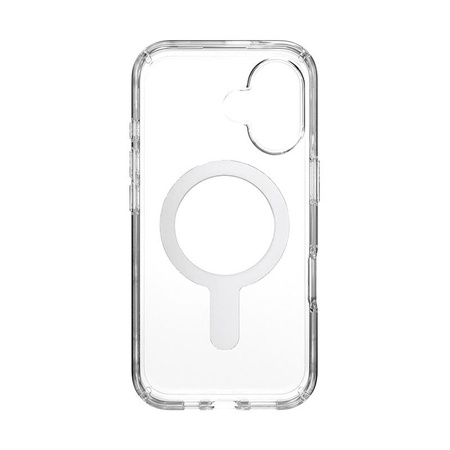Speck Presidio Perfect-Clear ClickLock & MagSafe - iPhone 16 Fall (Klar / Chrom-Finish / Serene Silber)
