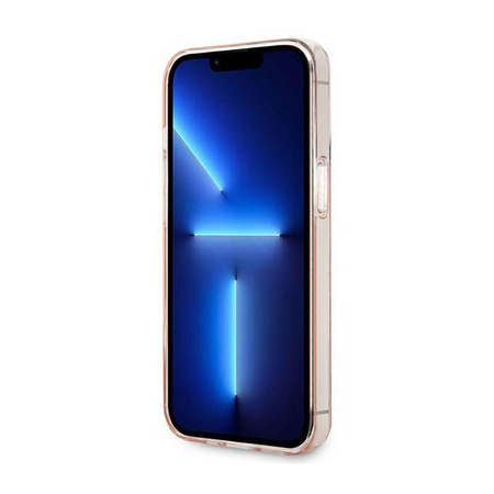 Karl Lagerfeld mono függőleges csíkos - iPhone 14 Pro Max tok (rózsaszín)