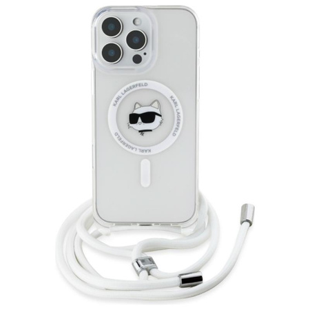 Karl Lagerfeld IML Choupette Head & Cord MagSafe - iPhone 16 Pro Max Hülle (Transparent)