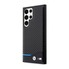 BMW Leather Carbon Blue Line - Samsung Galaxy S23 Ultra Case (black)